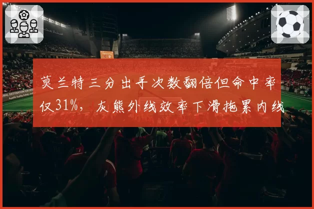 莫兰特三分出手次数翻倍但命中率仅31%，灰熊外线效率下滑拖累内线突破空间