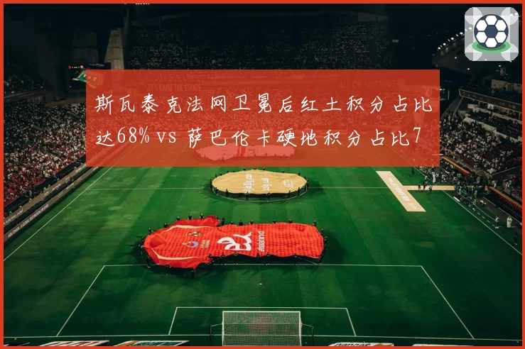 斯瓦泰克法网卫冕后红土积分占比达68% vs 萨巴伦卡硬地积分占比79%，球后争夺格局分化